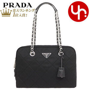 Prada Tessuto Quilted Shoulder Bag Nero Black Triangle Logo Chain Bags